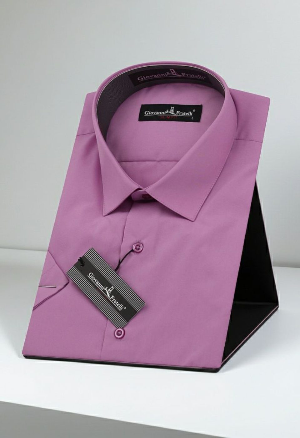 Slim Fit Kısa Kol Düz Renk Erkek Gömlek 3GMK320408063