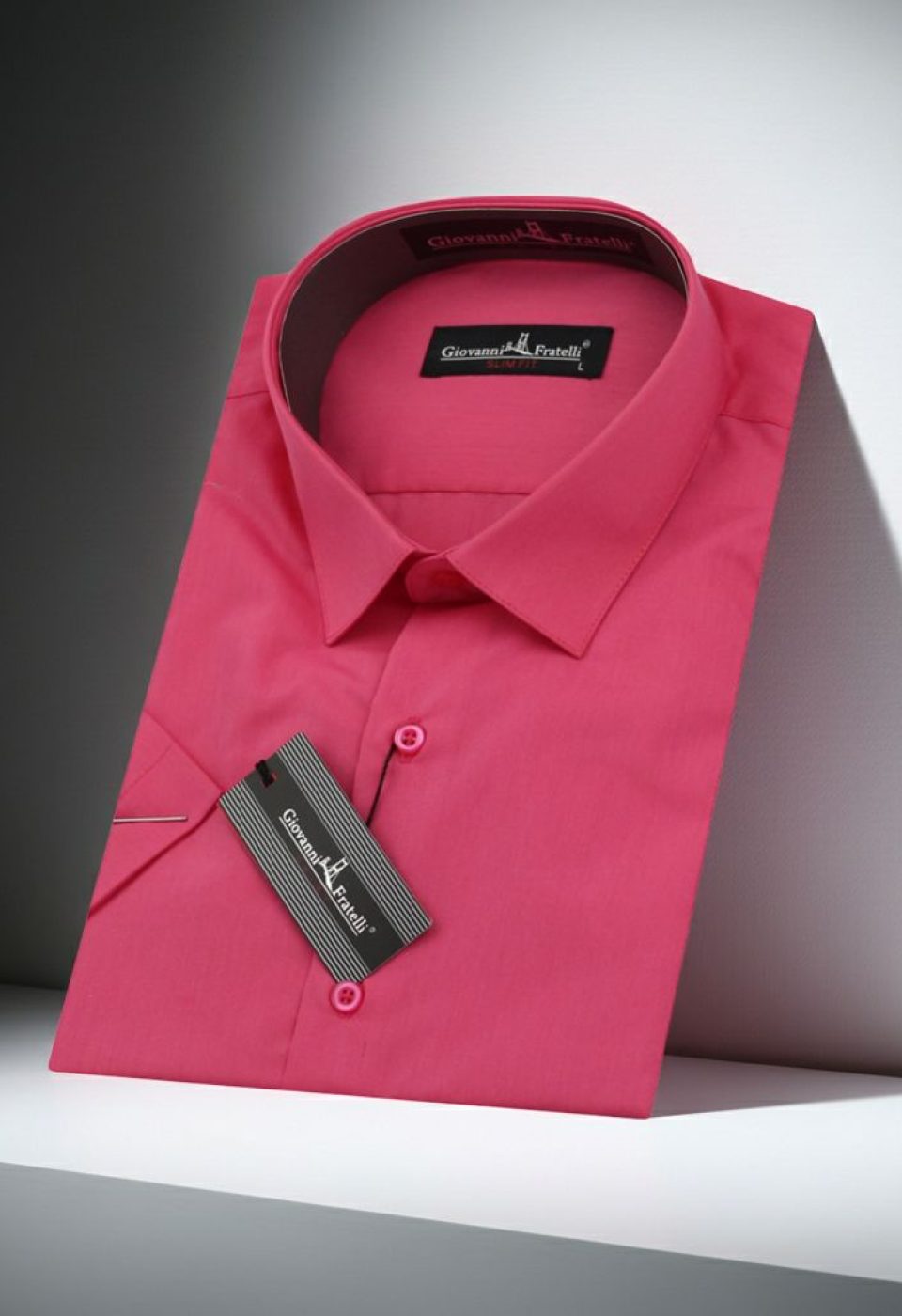 0408 CR K 064 Slim Fit Kısa Kol Düz Renk Erkek Gömlek 3GMK320408064 - Giovanni Fratelli