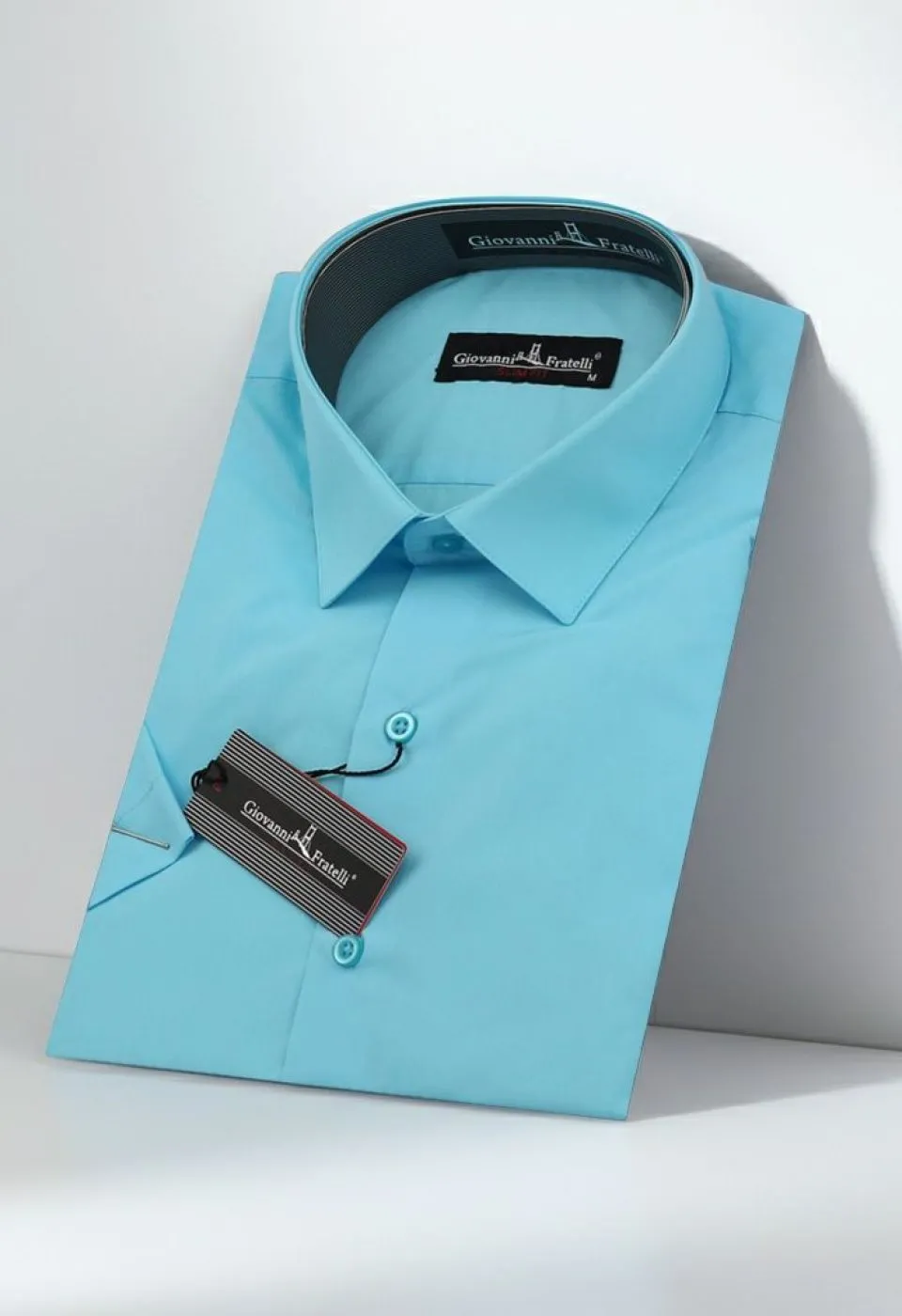 Slim Fit Kısa Kol Düz Renk Erkek Gömlek 3GMK320408065