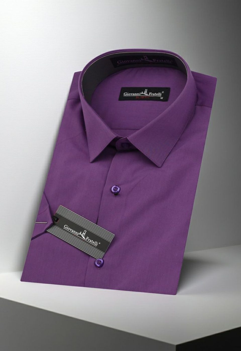 0408 CR K 066 Slim Fit Kısa Kol Düz Renk Erkek Gömlek 3GMK320408066 - Giovanni Fratelli