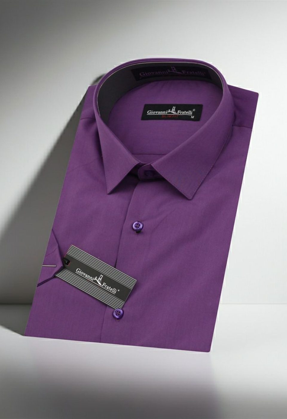 0408 CR K 066 Slim Fit Kısa Kol Düz Renk Erkek Gömlek 3GMK320408066 - Giovanni Fratelli