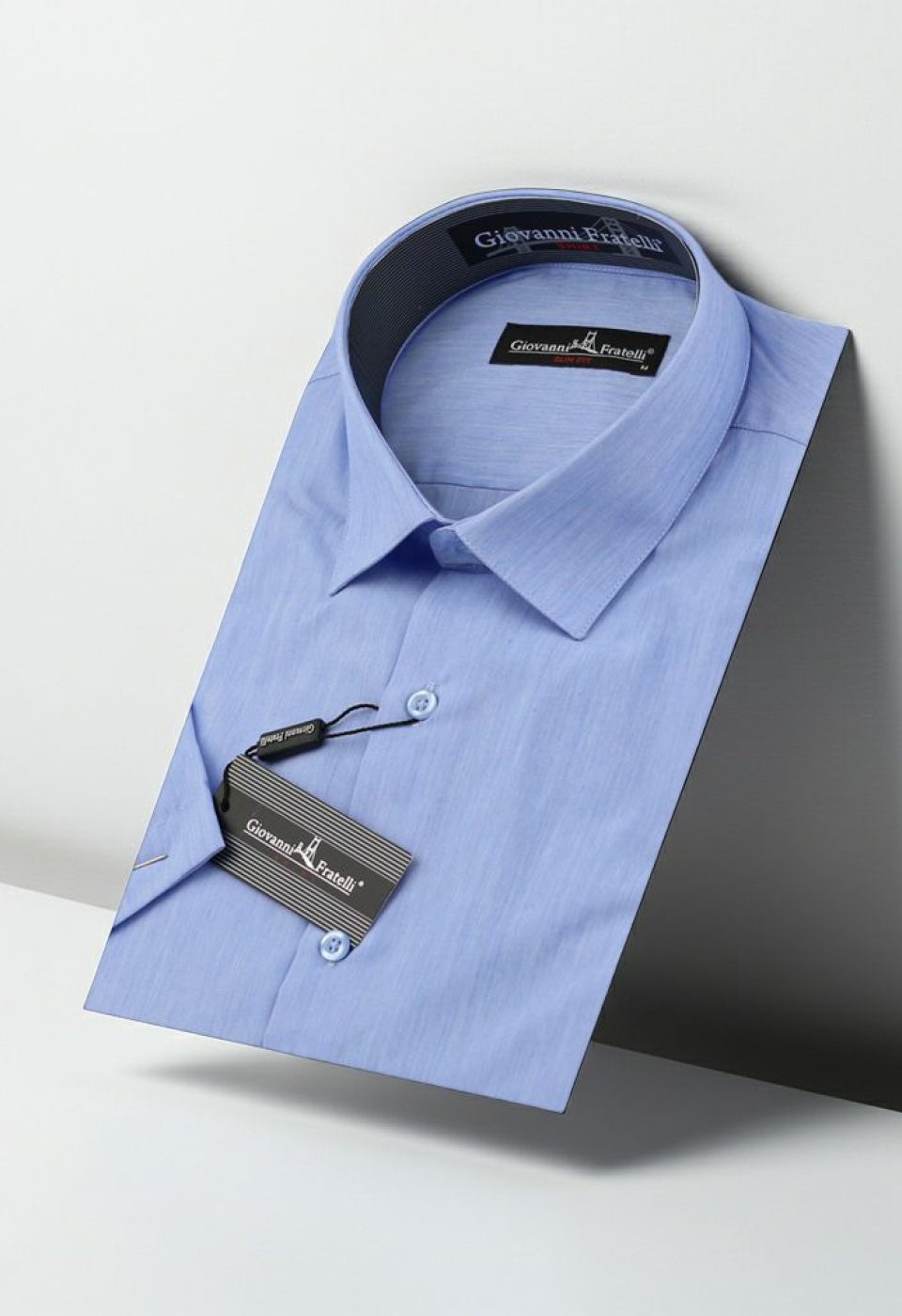Slim Fit Kısa Kol Düz Renk Erkek Gömlek 3GMK320408070 - Giovanni Fratelli