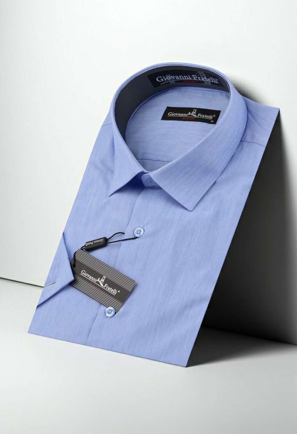 Slim Fit Kısa Kol Düz Renk Erkek Gömlek 3GMK320408070 - Giovanni Fratelli