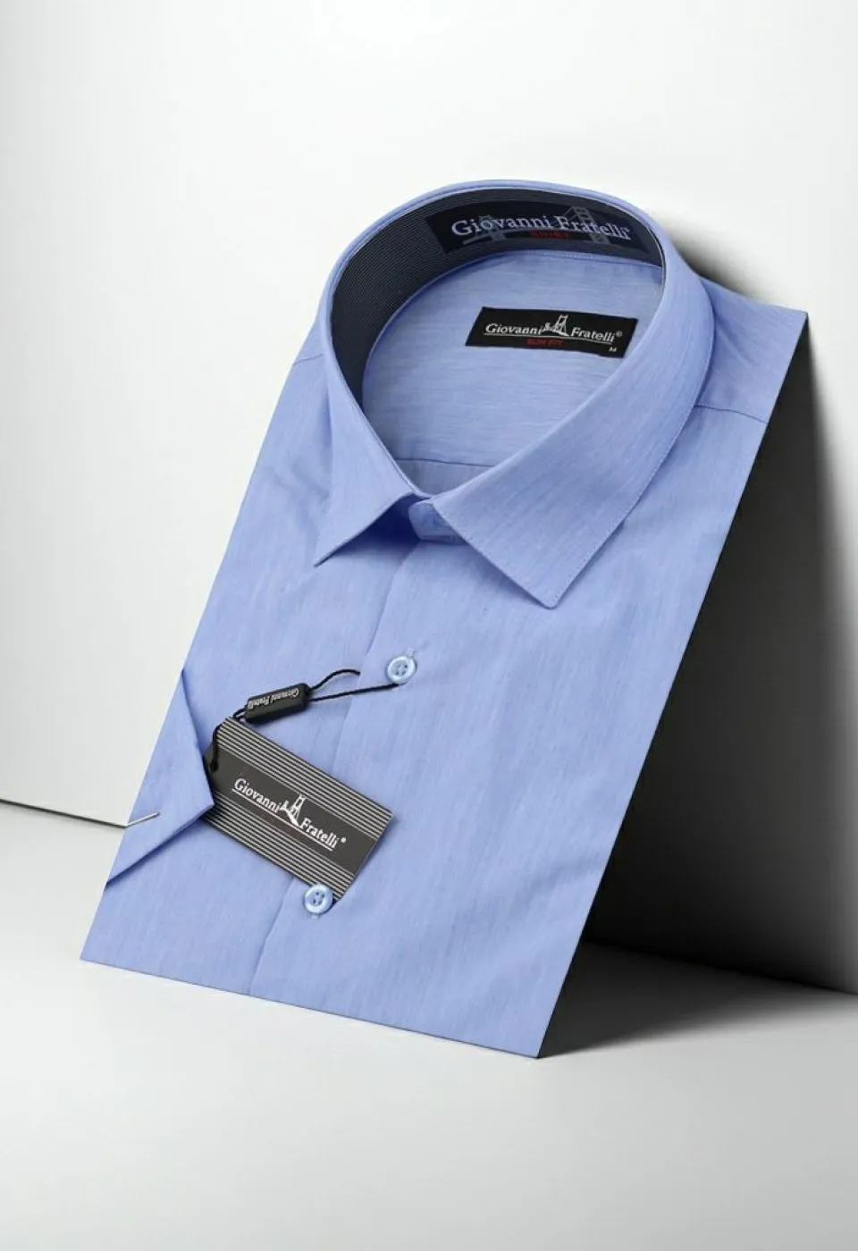 Slim Fit Kısa Kol Düz Renk Erkek Gömlek 3GMK320408070