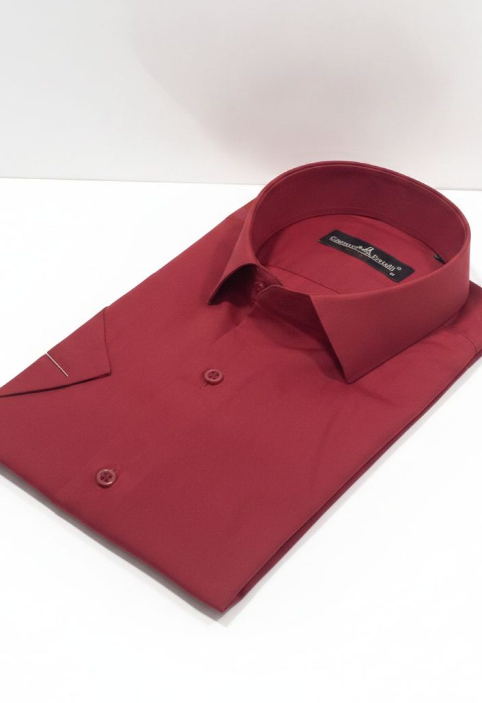 Slim Fit Kısa Kol Düz Renk Erkek Gömlek 3GMK320408074