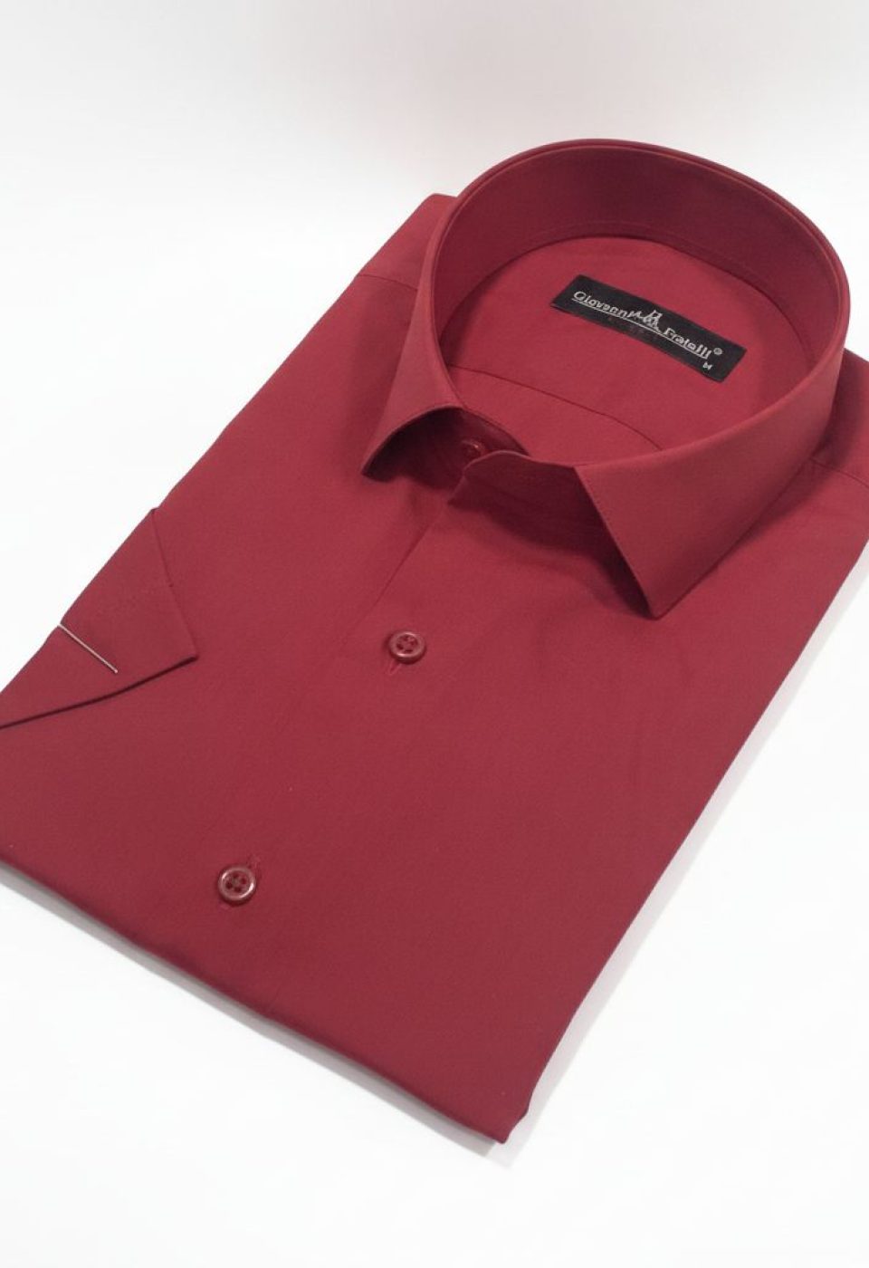 Slim Fit Kısa Kol Düz Renk Erkek Gömlek 3GMK320408074