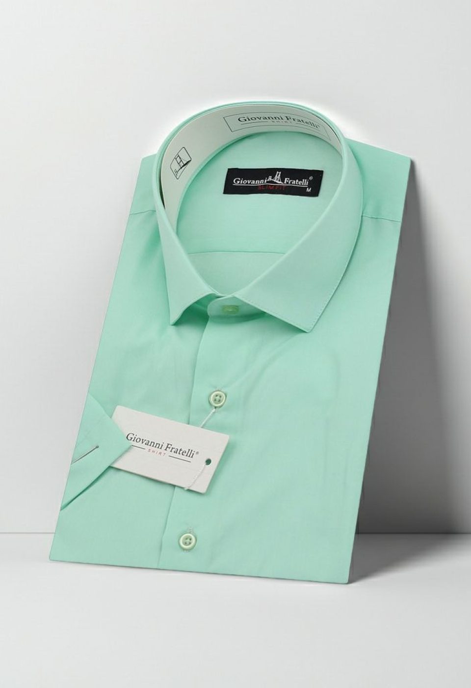 0408 CR K 075 Slim Fit Kısa Kol Düz Renk Erkek Gömlek 3GMK320408075 - Giovanni Fratelli