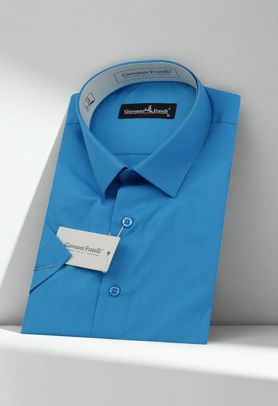 Slim Fit Kısa Kol Düz Renk Erkek Gömlek 3GMK320408A01