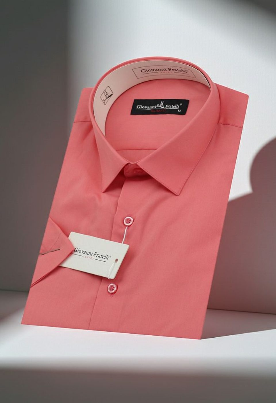 Slim Fit Kısa Kol Düz Renk Erkek Gömlek 3GMK320408A04