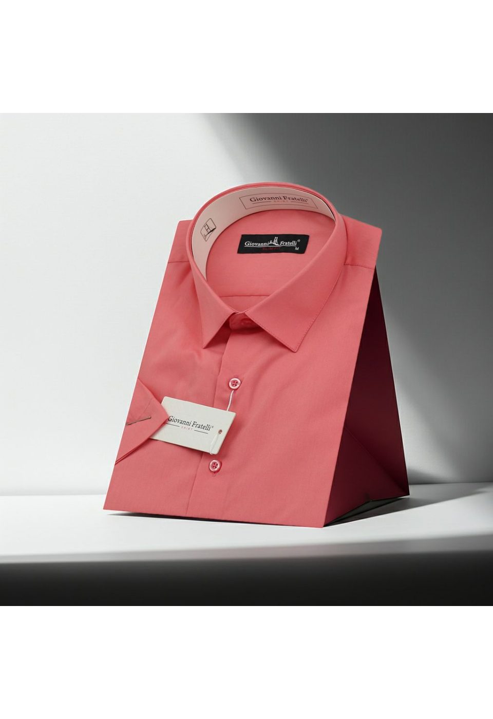 0408 CR K A04 Slim Fit Kısa Kol Düz Renk Erkek Gömlek 3GMK320408A04 - Giovanni Fratelli