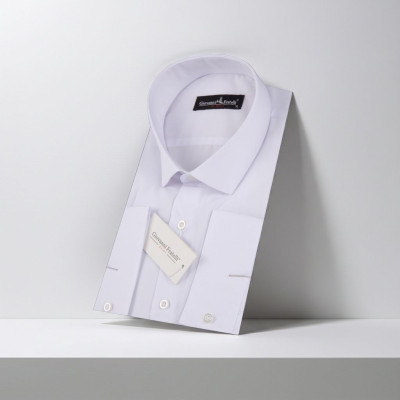 Slim Fit Uzun Kol Universal Manşet Düz Renk Erkek Gömlek 3GMK340408BYZ