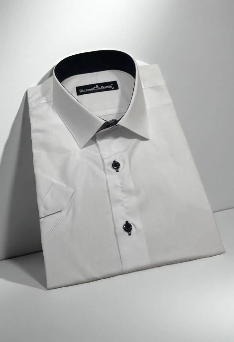 Beyaz Slim Fit Kısa Kol Düz Renk Erkek Gömlek 3GMK320411BYZ