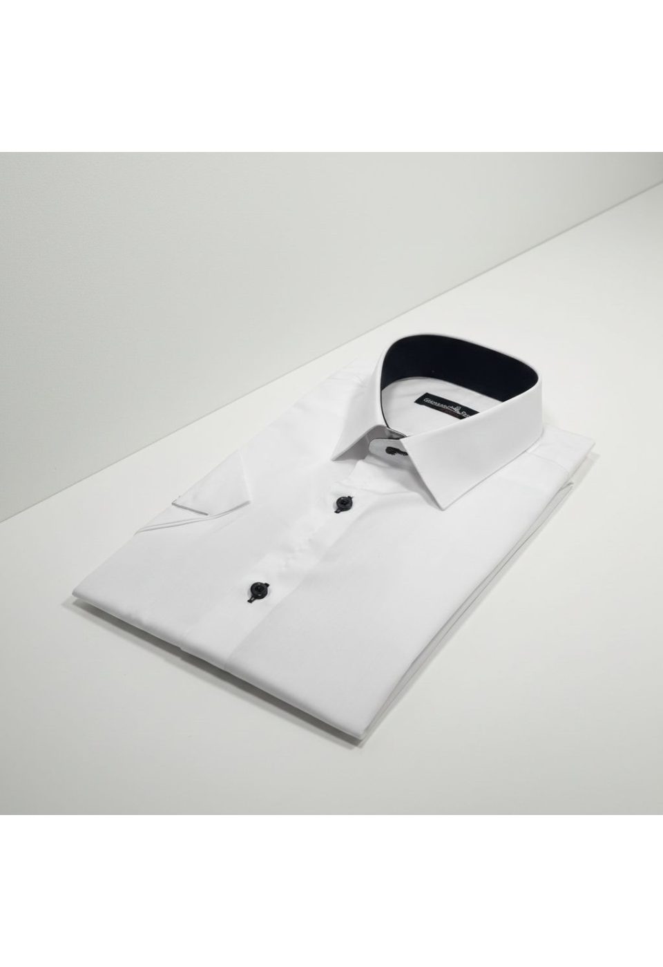 0411 CR K BYZ Beyaz Slim Fit Kısa Kol Düz Renk Erkek Gömlek 3GMK320411BYZ - Giovanni Fratelli