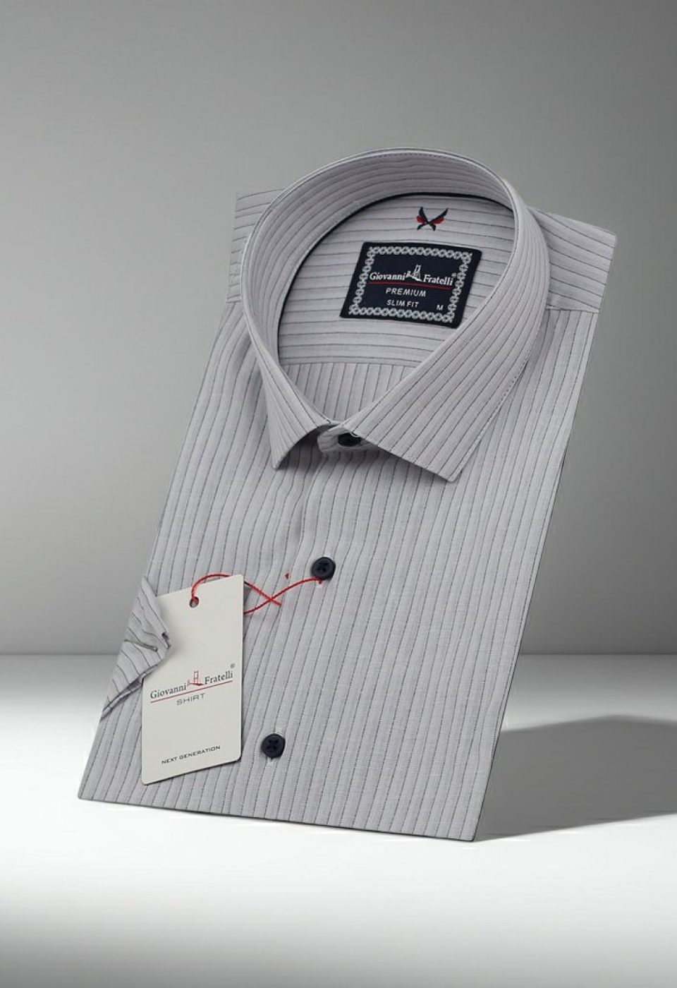 Slim Fit Kısa Kol Desenli Erkek Gömlek 3GMK320414003