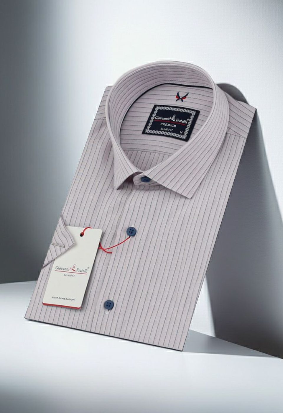 Slim Fit Kısa Kol Desenli Erkek Gömlek 3GMK320414004 - Giovanni Fratelli
