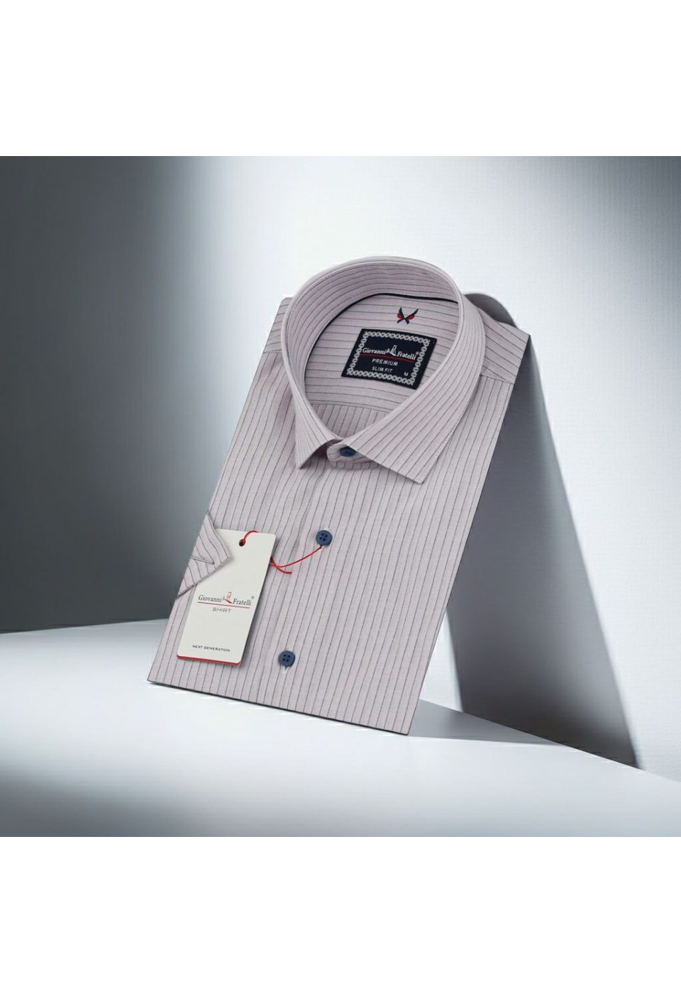 Slim Fit Kısa Kol Desenli Erkek Gömlek 3GMK320414004 - Giovanni Fratelli