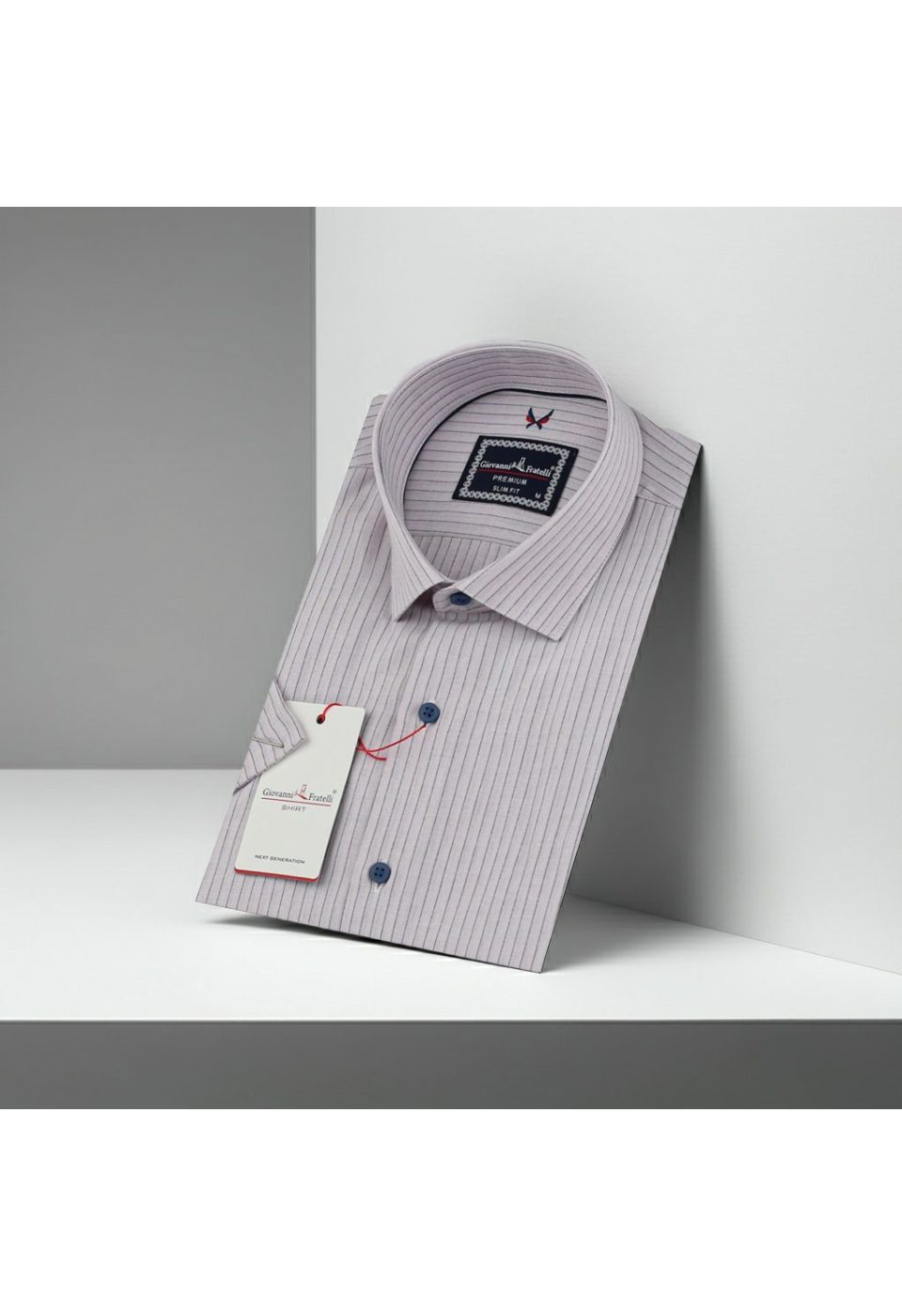 Slim Fit Kısa Kol Desenli Erkek Gömlek 3GMK320414004 - Giovanni Fratelli