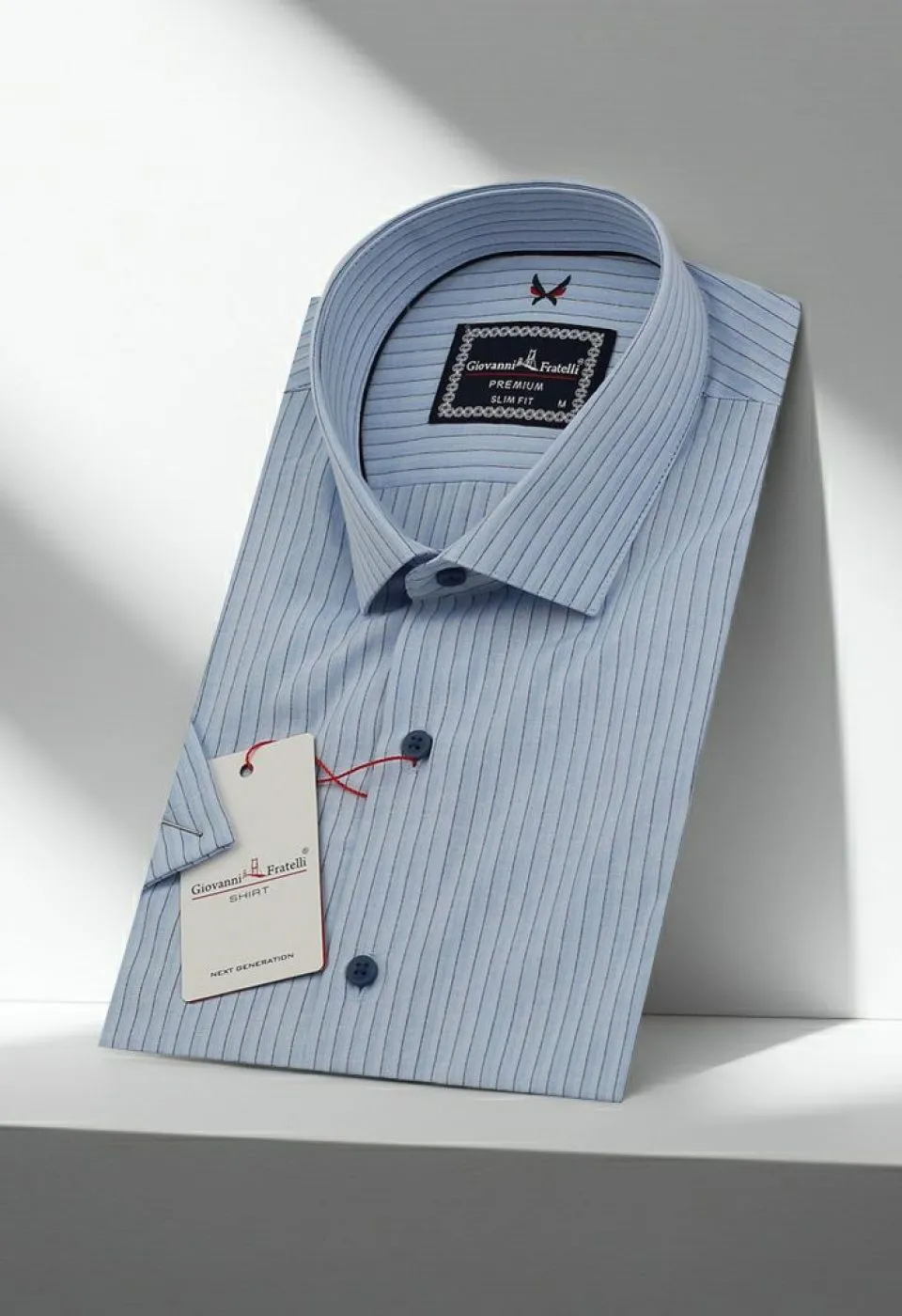 Slim Fit Kısa Kol Desenli Erkek Gömlek 3GMK320414005