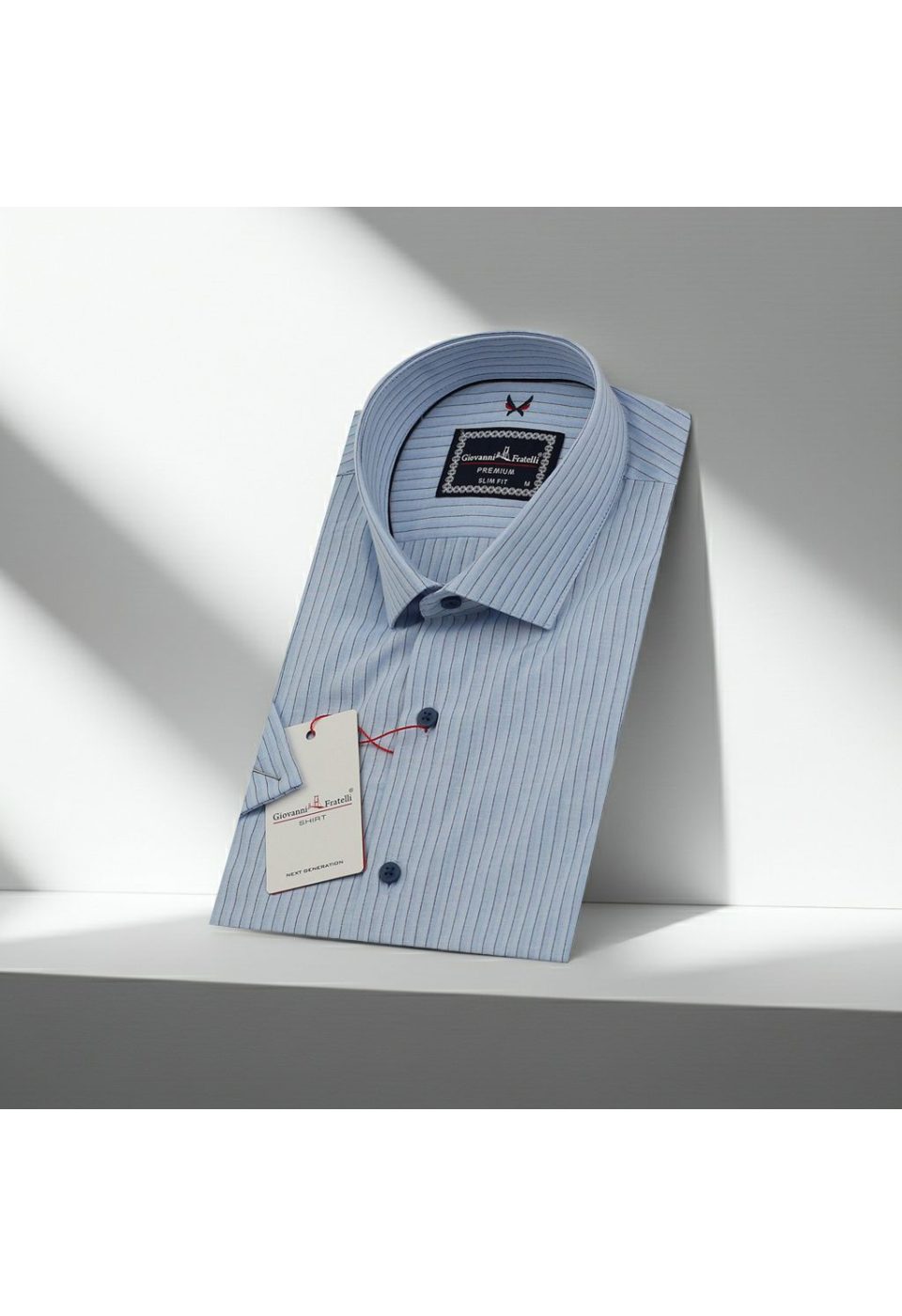 Slim Fit Kısa Kol Desenli Erkek Gömlek 3GMK320414005 - Giovanni Fratelli