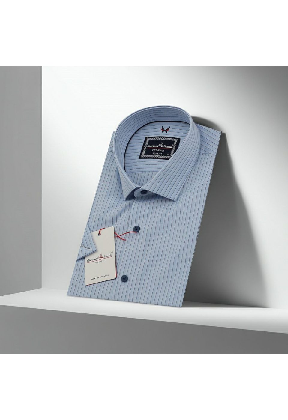 Slim Fit Kısa Kol Desenli Erkek Gömlek 3GMK320414005 - Giovanni Fratelli