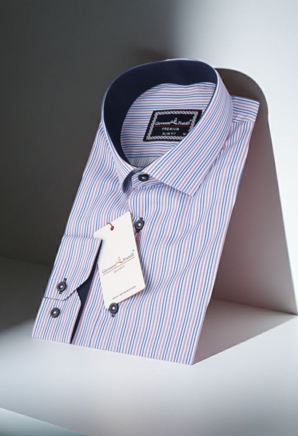 Slim Fit Uzun Kol Desenli Dijital Baskılı Erkek Gömlek 3GMK320422008