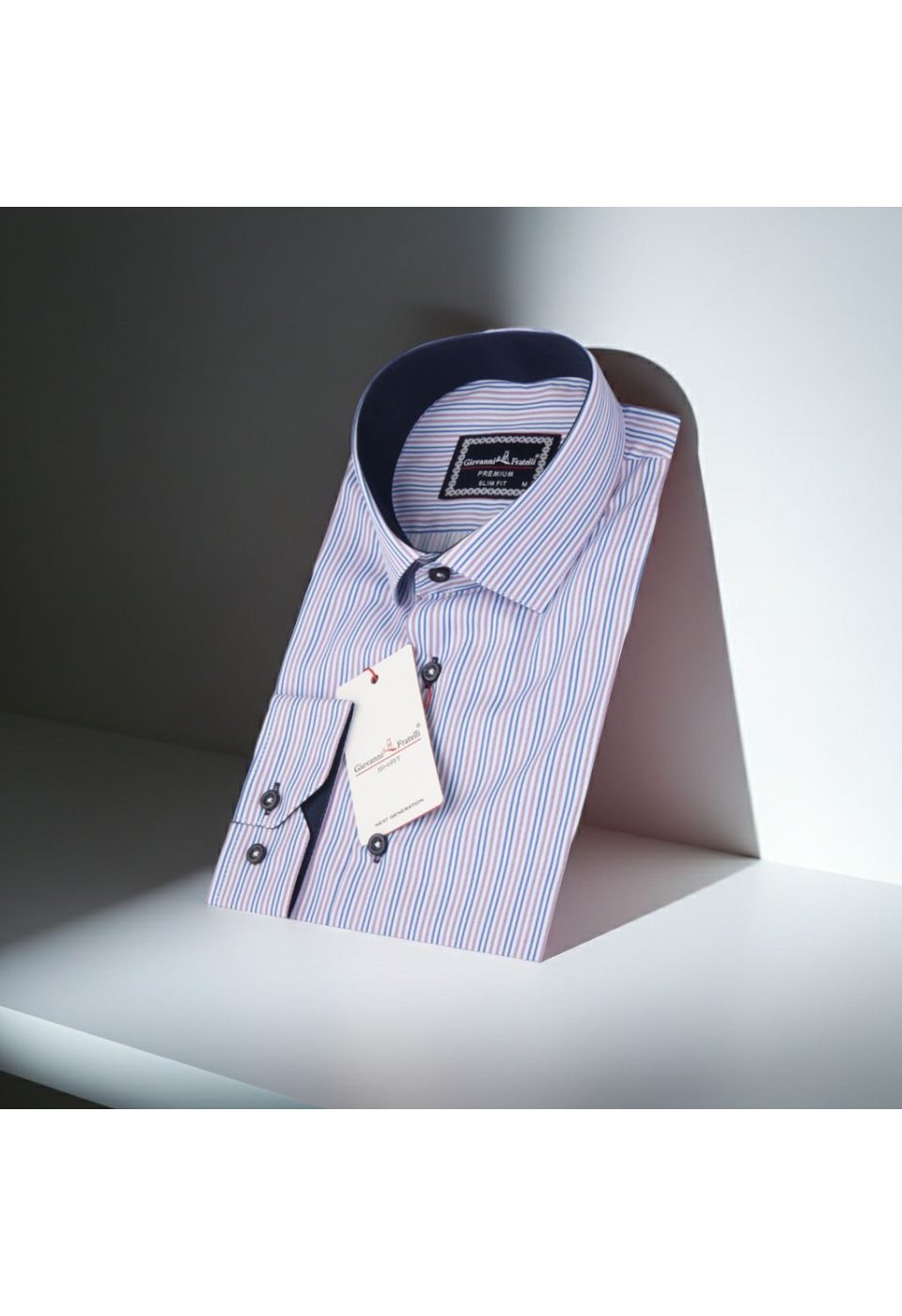 Slim Fit Uzun Kol Desenli Dijital Baskılı Erkek Gömlek 3GMK320422008 - Giovanni Fratelli