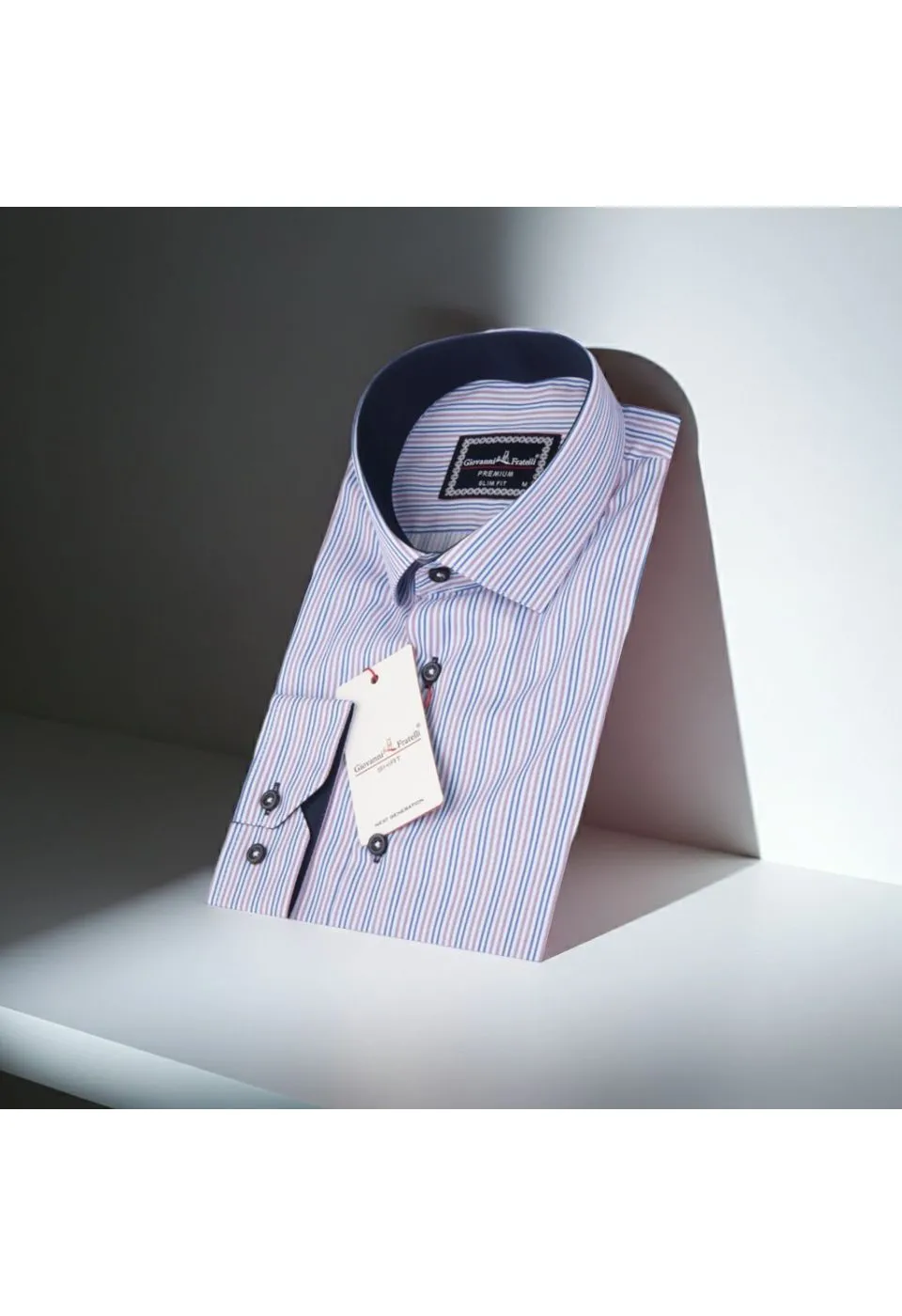 Slim Fit Uzun Kol Desenli Dijital Baskılı Erkek Gömlek 3GMK320422008 - Giovanni Fratelli
