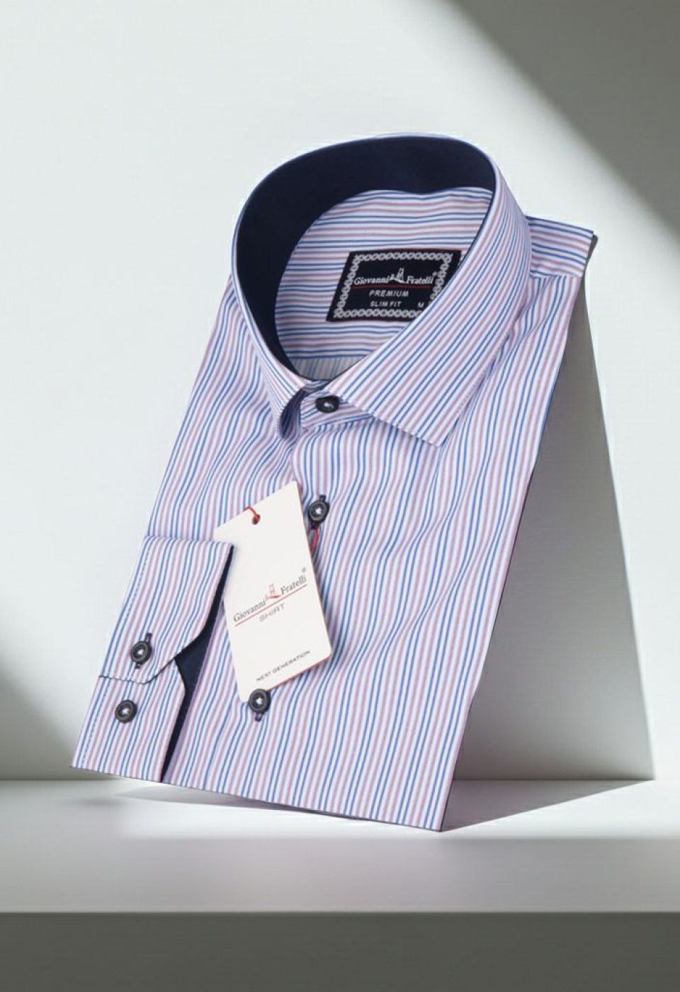 Slim Fit Uzun Kol Desenli Dijital Baskılı Erkek Gömlek 3GMK320422008
