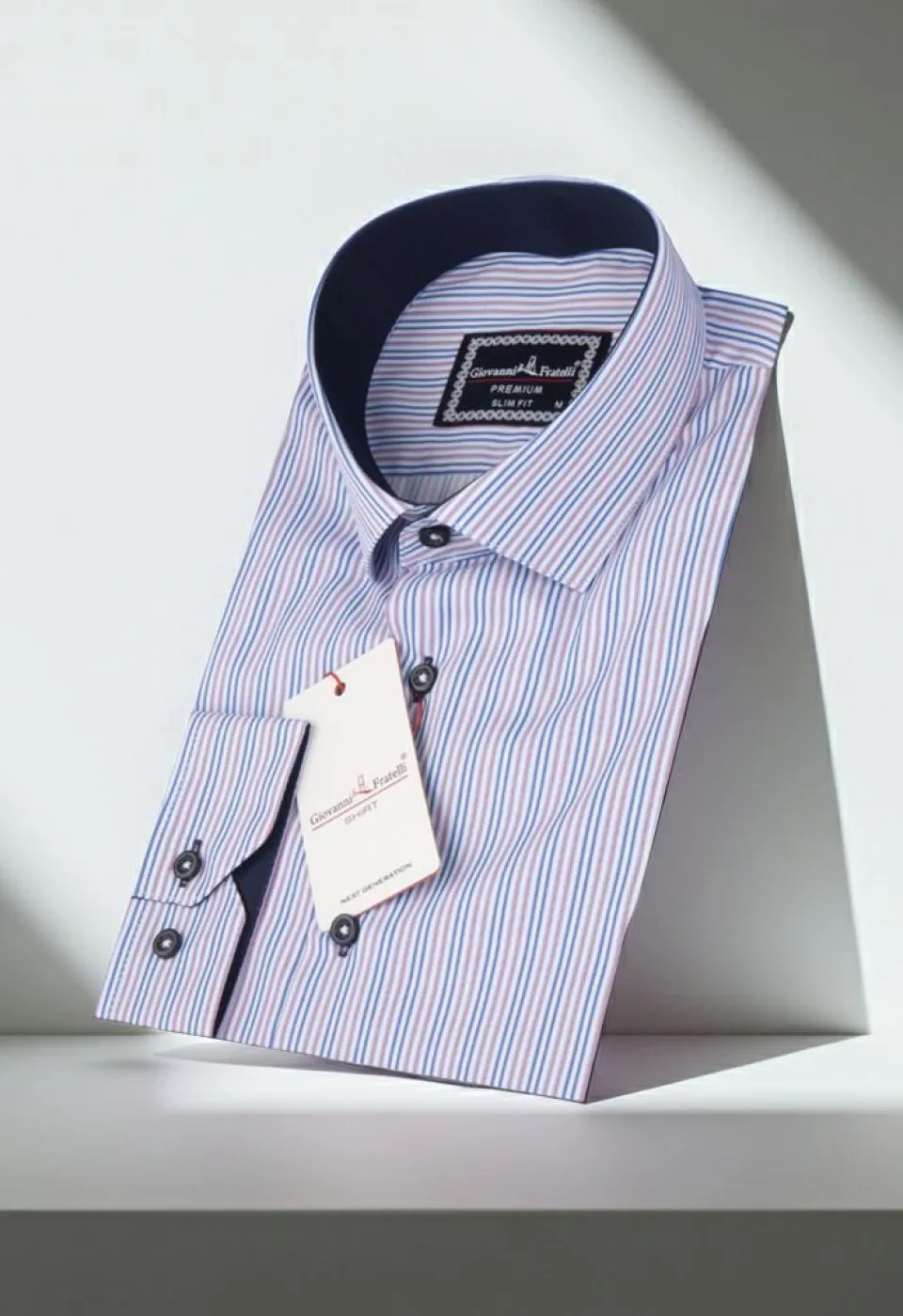 Slim Fit Uzun Kol Desenli Dijital Baskılı Erkek Gömlek 3GMK320422008