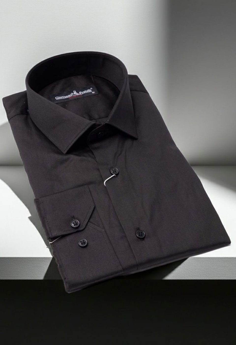 Slim Fit Uzun Kol Düz Renk Saten Erkek Gömlek 3GMK310435003 - Giovanni Fratelli
