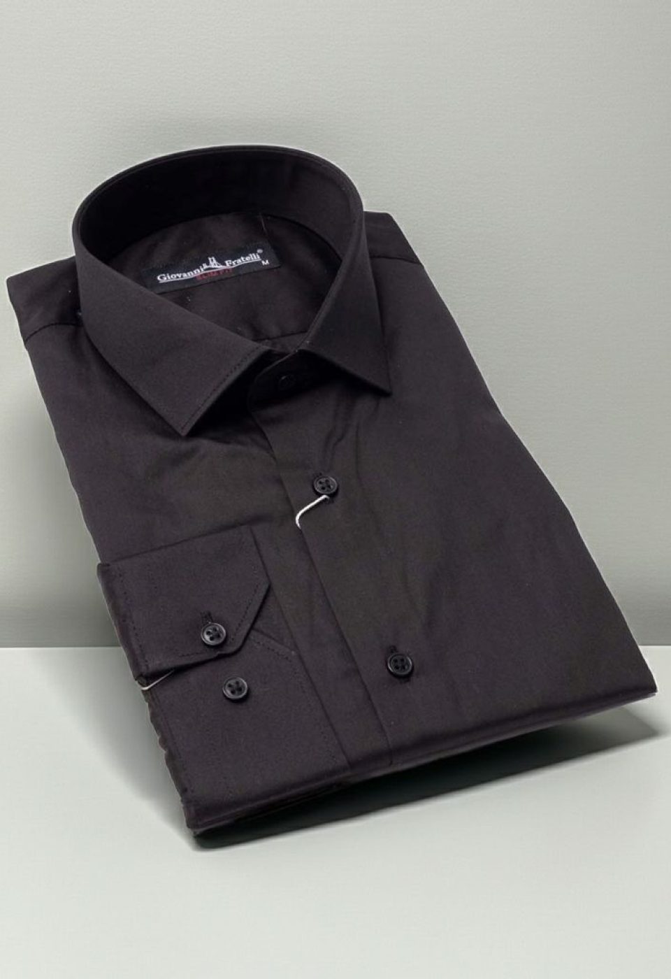 Slim Fit Uzun Kol Düz Renk Saten Erkek Gömlek 3GMK310435003 - Giovanni Fratelli