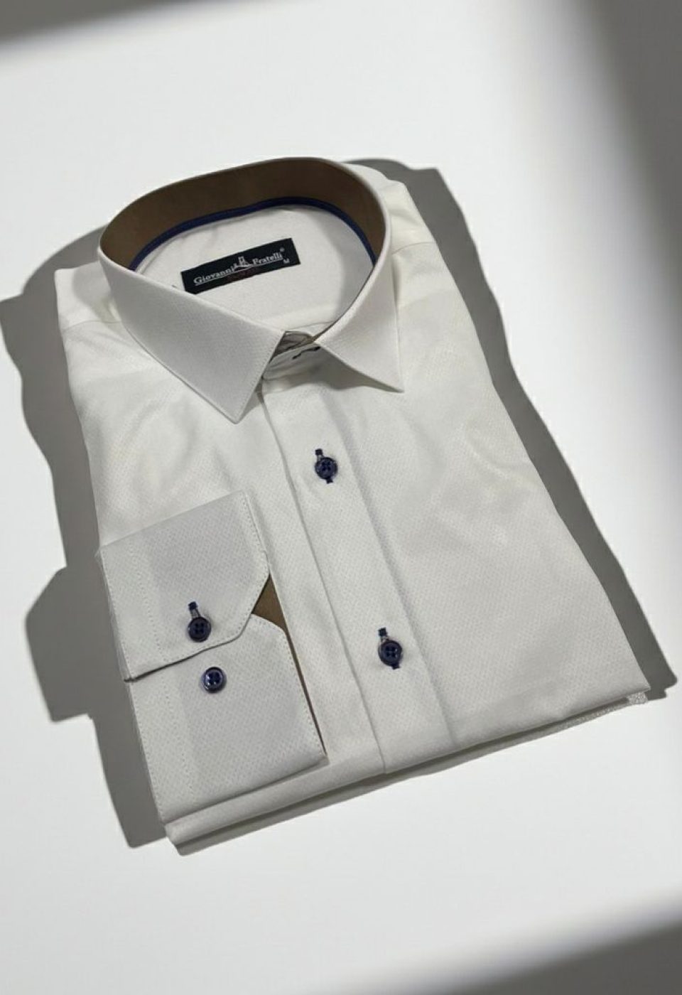 0488 CR 002 Slim Fit Uzun Kol Düz Renk Erkek Gömlek 3GMK310488002 - Giovanni Fratelli