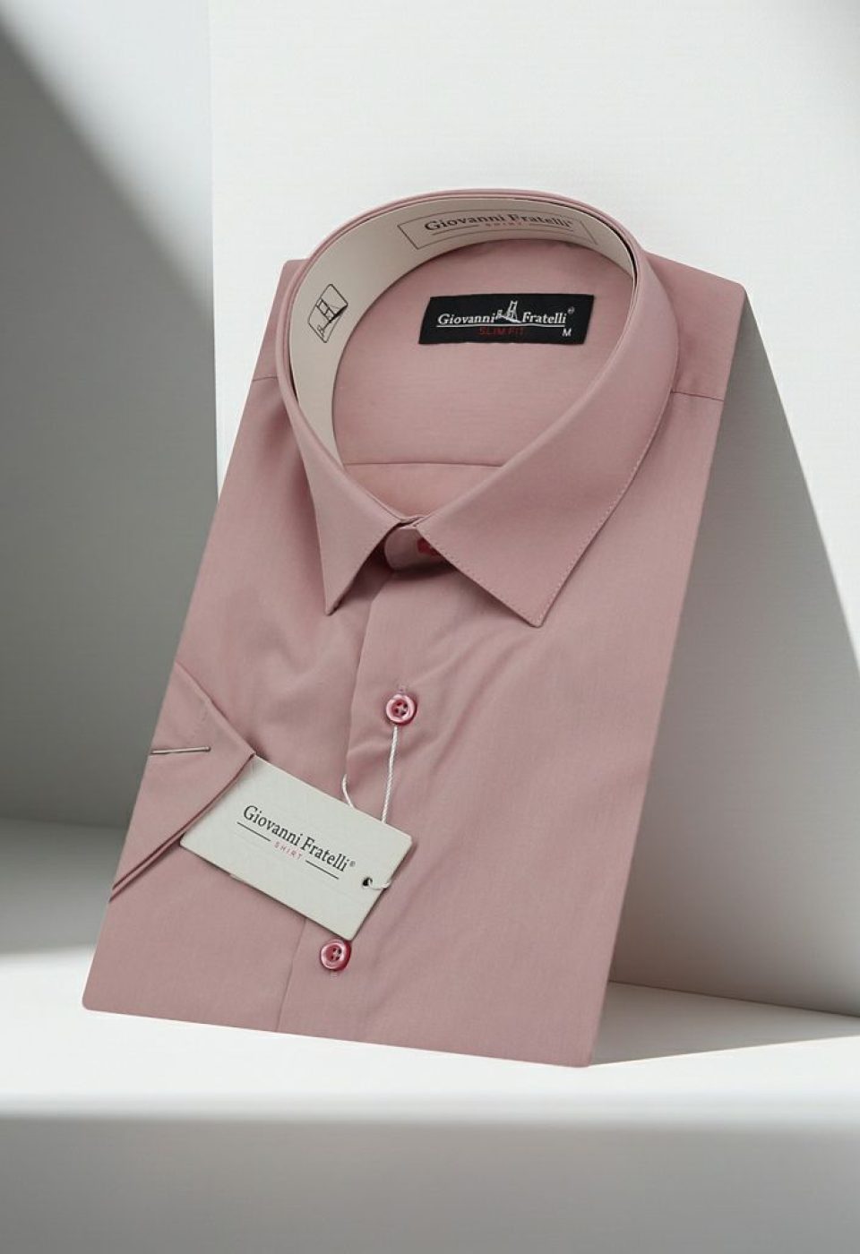 Slim Fit Kısa Kol Düz Renk Erkek Gömlek 3GMK320408A08 - Giovanni Fratelli