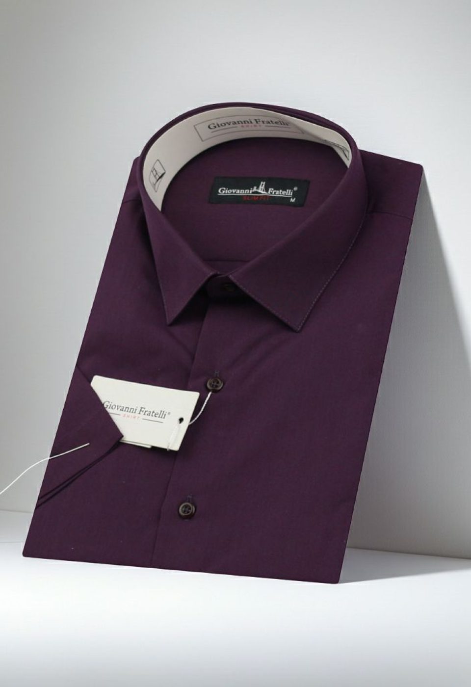 0408 CR K A12 Slim Fit Kısa Kol Düz Renk Erkek Gömlek 3GMK320408A12 - Giovanni Fratelli