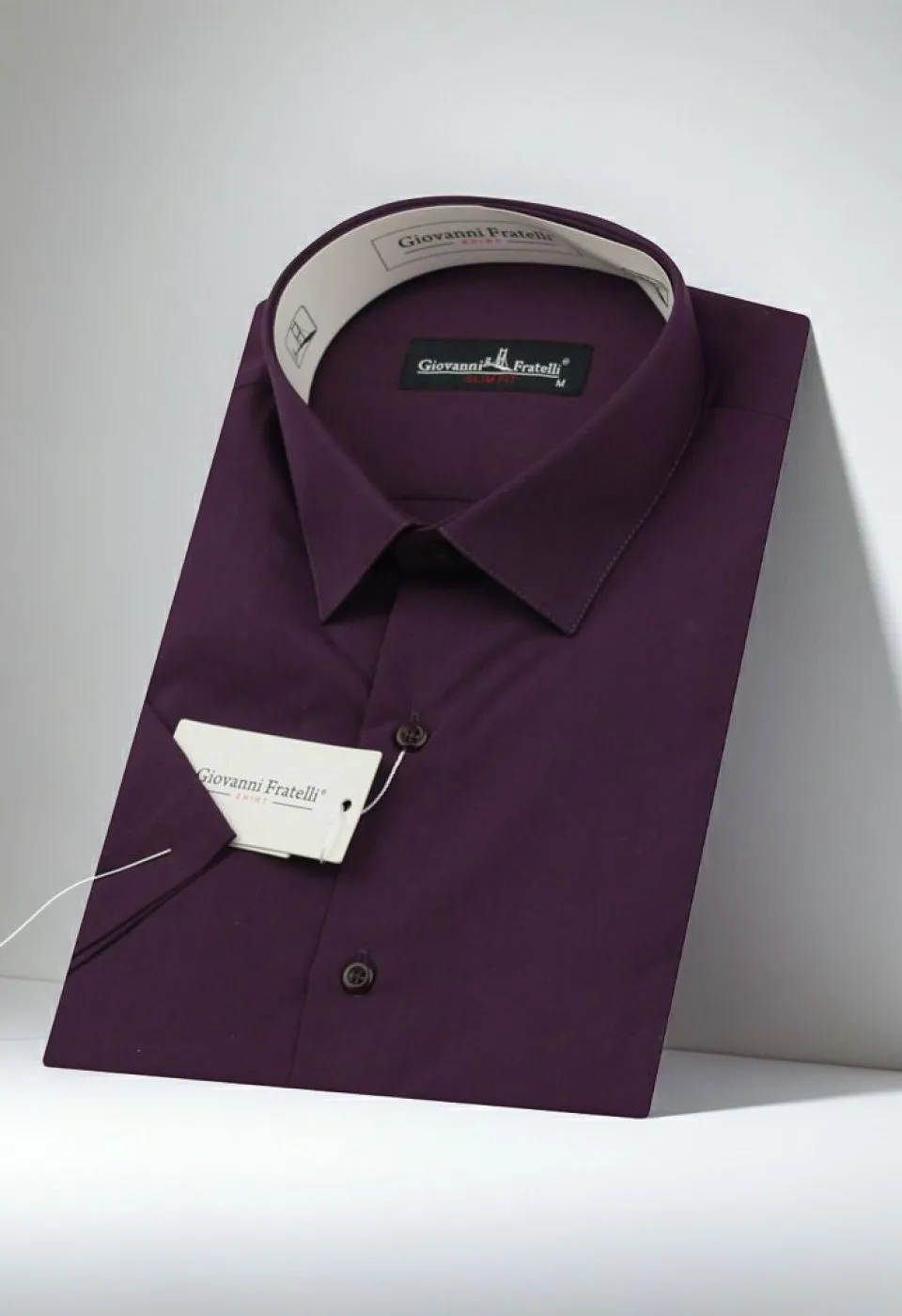 Slim Fit Kısa Kol Düz Renk Erkek Gömlek 3GMK320408A12