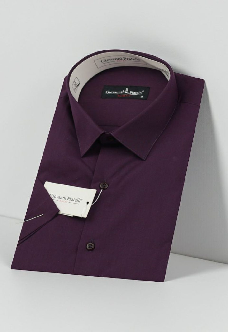 0408 CR K A12 Slim Fit Kısa Kol Düz Renk Erkek Gömlek 3GMK320408A12 - Giovanni Fratelli