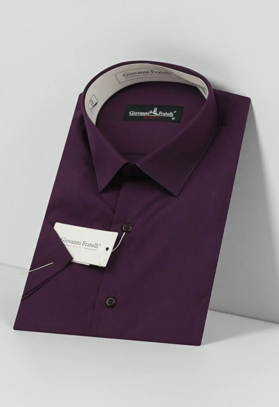Slim Fit Kısa Kol Düz Renk Erkek Gömlek 3GMK320408A12