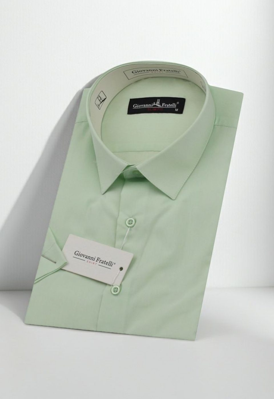 0408 CR K A14 Slim Fit Kısa Kol Düz Renk Erkek Gömlek 3GMK320408A14 - Giovanni Fratelli