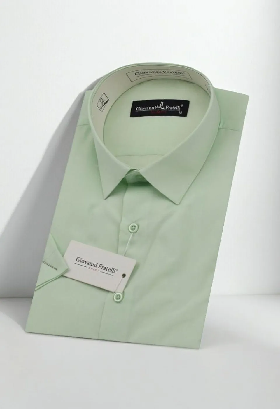 Slim Fit Kısa Kol Düz Renk Erkek Gömlek 3GMK320408A14