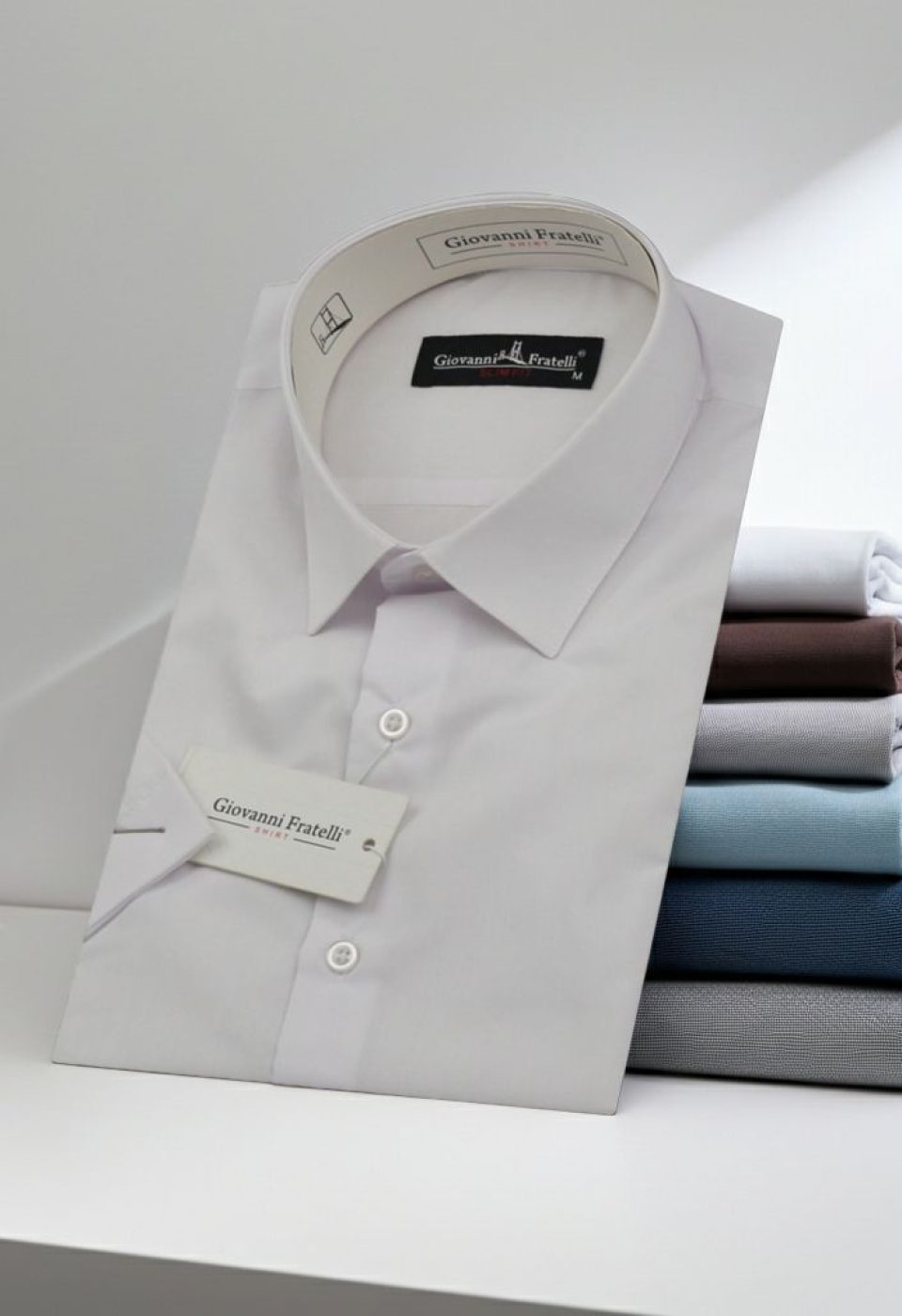 Slim Fit Kısa Kol Düz Renk Erkek Gömlek 3GMK320408BYZ