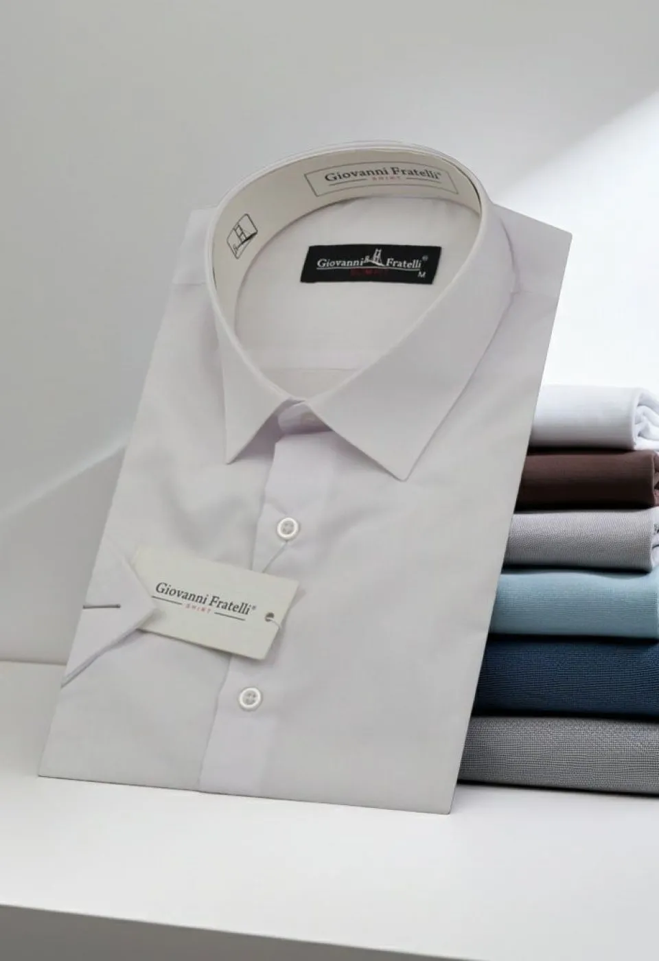 Slim Fit Kısa Kol Düz Renk Erkek Gömlek 3GMK320408BYZ