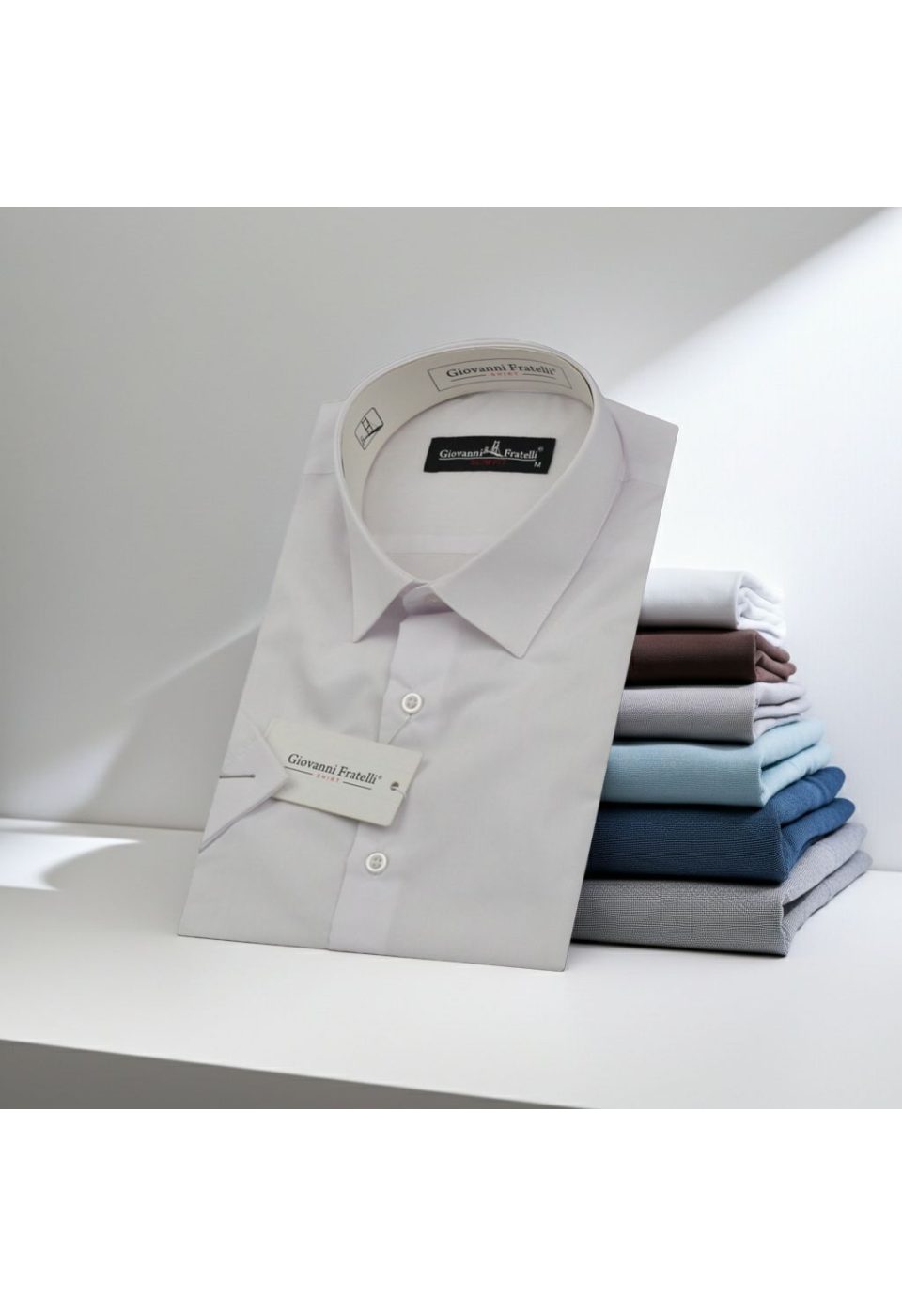 Slim Fit Kısa Kol Düz Renk Erkek Gömlek 3GMK320408BYZ - Giovanni Fratelli
