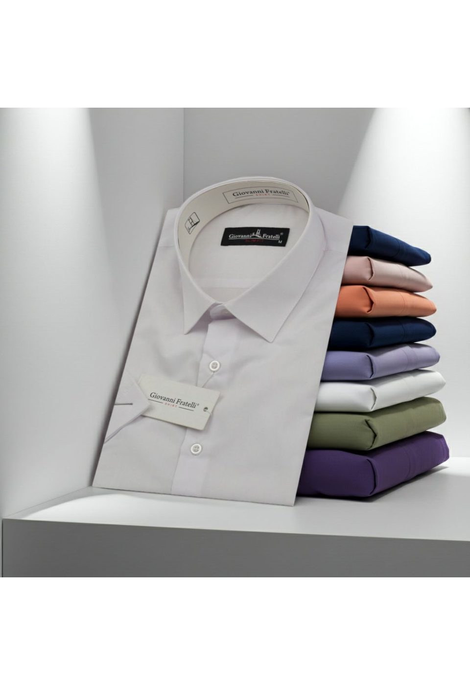Slim Fit Kısa Kol Düz Renk Erkek Gömlek 3GMK320408BYZ - Giovanni Fratelli