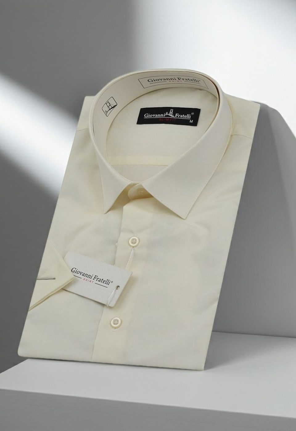 0408 CR K SAM Slim Fit Kısa Kol Düz Renk Erkek Gömlek 3GMK320408SAM - Giovanni Fratelli