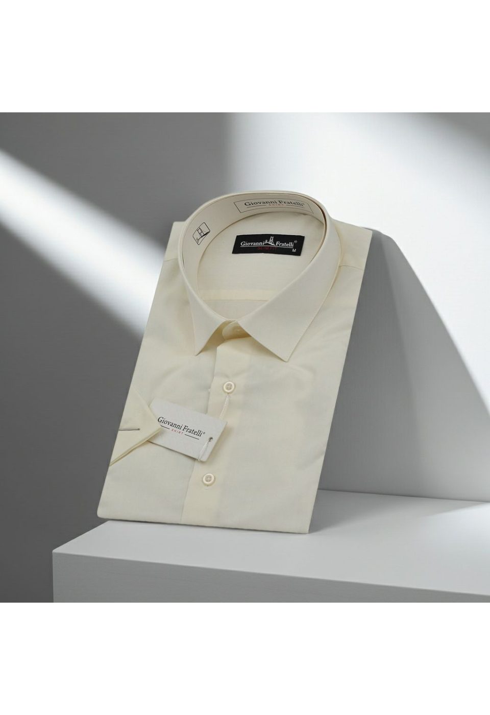 0408 CR K SAM Slim Fit Kısa Kol Düz Renk Erkek Gömlek 3GMK320408SAM - Giovanni Fratelli
