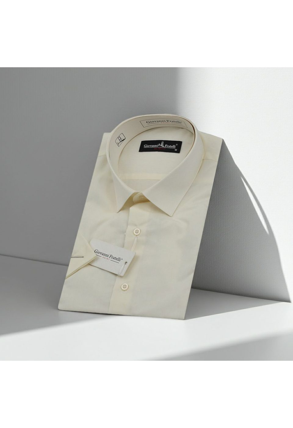 0408 CR K SAM Slim Fit Kısa Kol Düz Renk Erkek Gömlek 3GMK320408SAM - Giovanni Fratelli