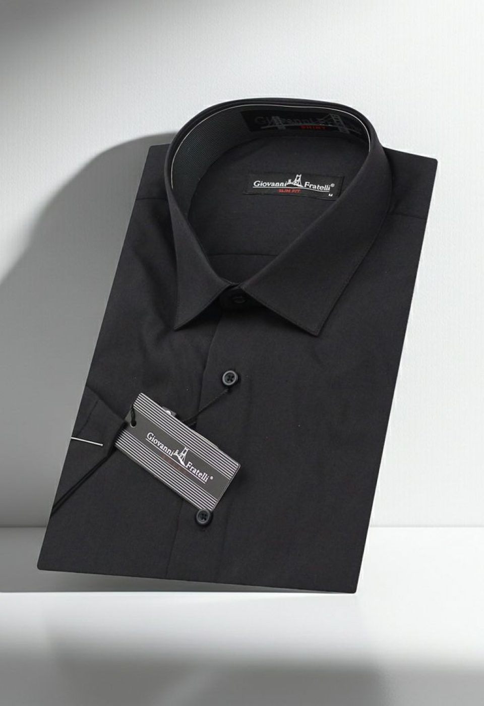 Slim Fit Kısa Kol Düz Renk Erkek Gömlek 3GMK320408SYH - Giovanni Fratelli