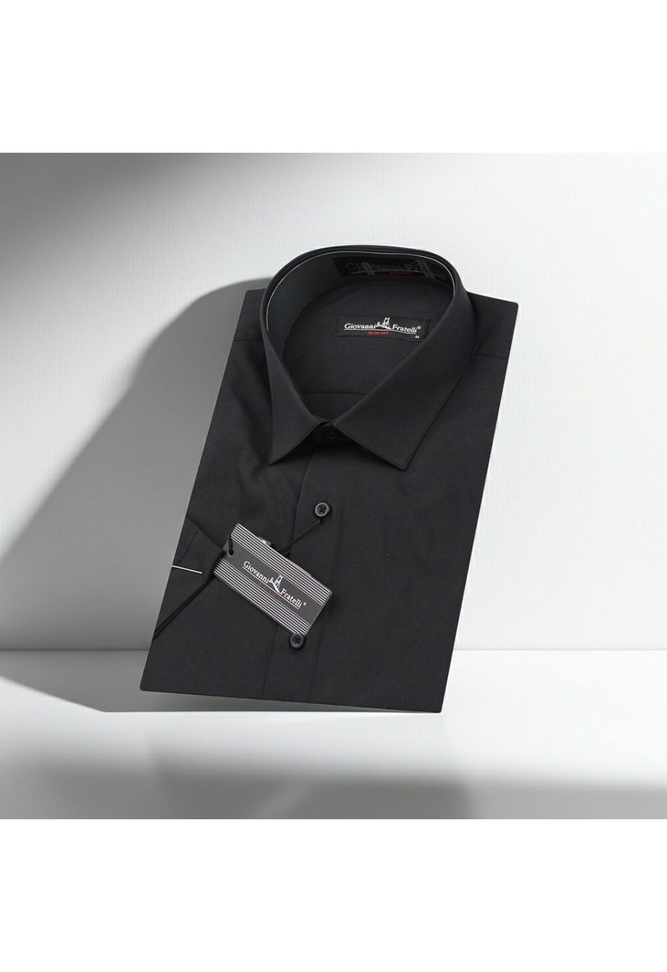 Slim Fit Kısa Kol Düz Renk Erkek Gömlek 3GMK320408SYH - Giovanni Fratelli