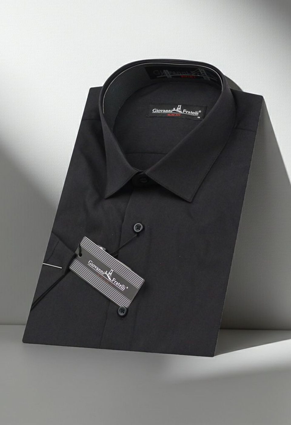 Slim Fit Kısa Kol Düz Renk Erkek Gömlek 3GMK320408SYH - Giovanni Fratelli