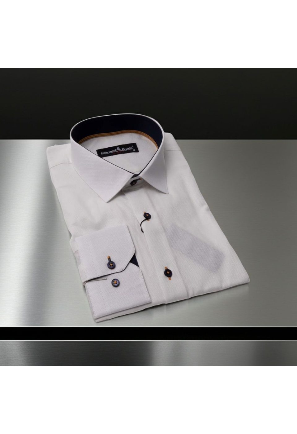 0488 CR 003 Slim Fit Uzun Kol Düz Renk Erkek Gömlek 3GMK310488003 - Giovanni Fratelli